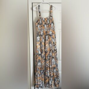 ModCloth MAXI DRESS BOHO cute face print size L
